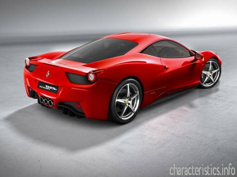 FERRARI Generace
 458 Italia 4.5 V8 (570 Hp) Technické sharakteristiky
